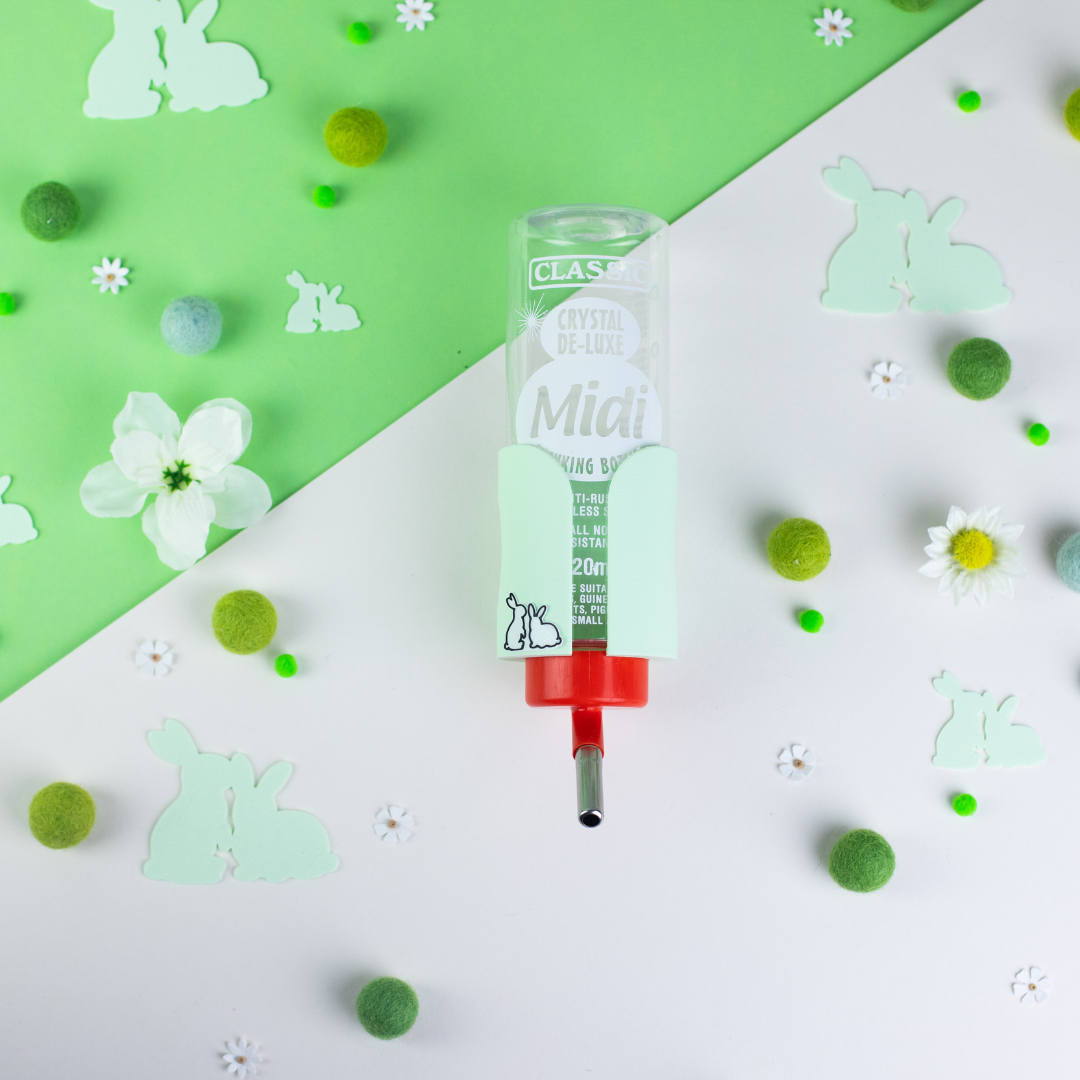 Guinea Pig & Rabbit Water Bottle Holder - Pastel Green