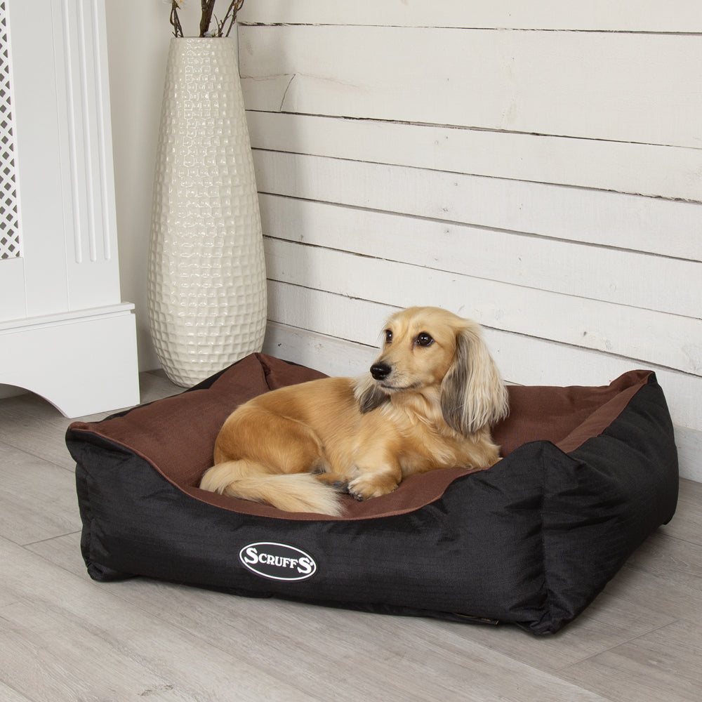 Expedition Box Dog Bed (in Chocolate Brown, Graphite Grey & Plum) by Scruffs